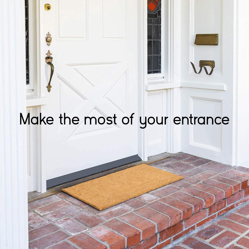 Ecomills Coco Coir Door Mat, 24' X 36' X 0.5', Heavy Duty, Indoor Outdoor, Large Size, Non-Slip Backing, Mats For Entry Ways,