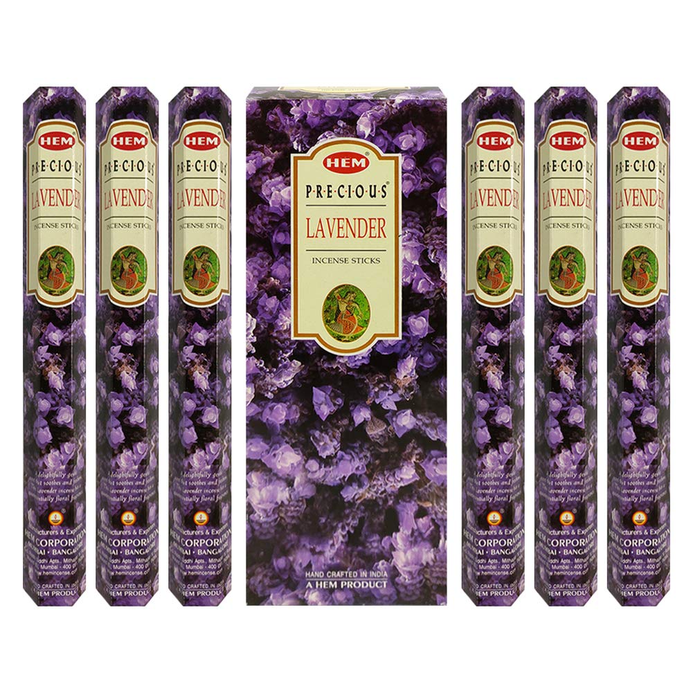 Trumiri Incense Stick Holder Bundle With Hem Precious Lavender 20G Incense Sticks - Pack Of 6 (Approx 120 Sticks)