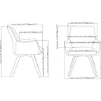 Lorell Gray Flannel Guest Chair With Wood Legs, Gray