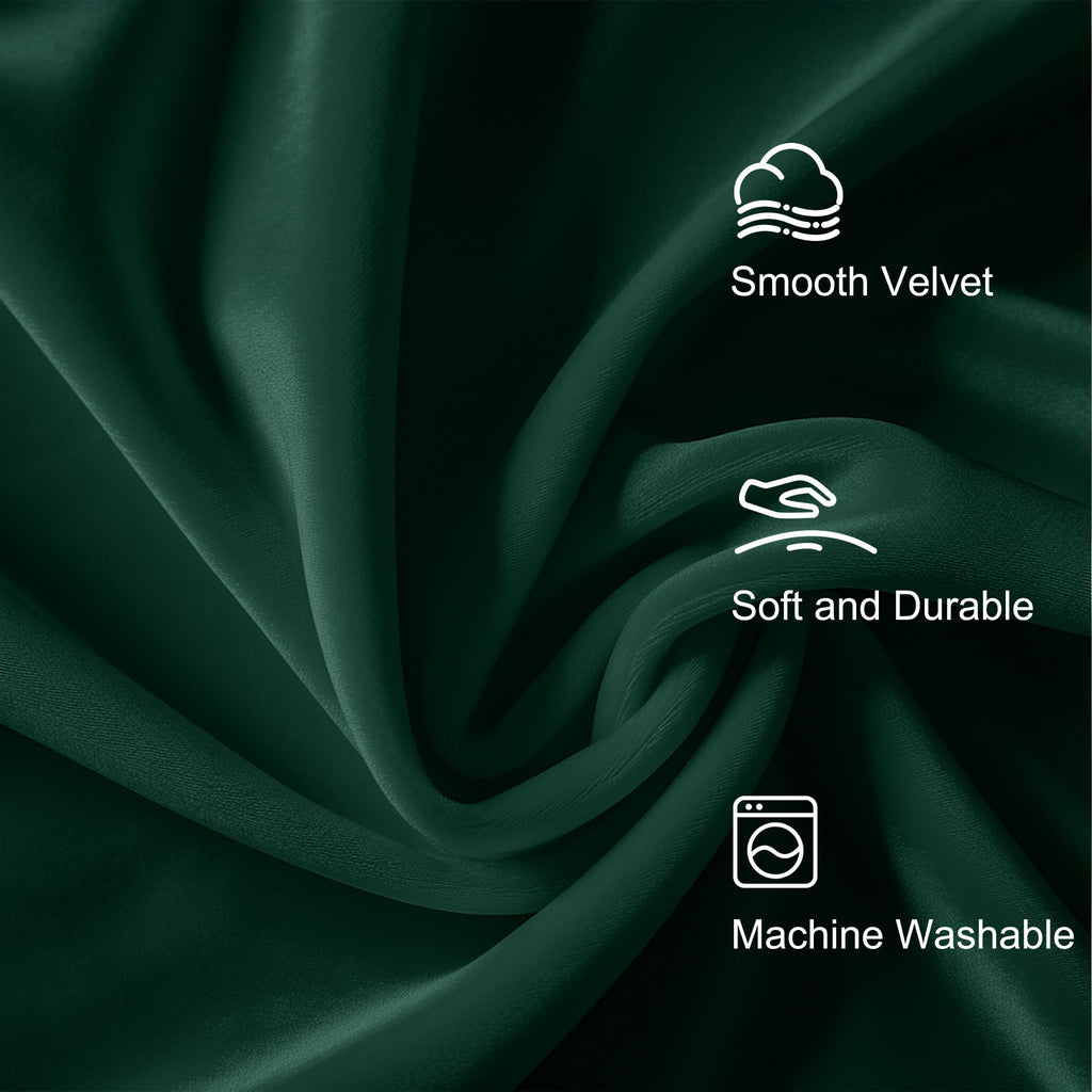 Lazzzy Blackout Velvet Curtains Green Thermal Insulated Curtains 108 Inch Extra Long Drapes For Bedroom Living Room Darkening Window Treatments Grommet Curtains Set Of 2 Panels Emerald Green