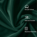 Lazzzy Blackout Velvet Curtains Green Thermal Insulated Curtains 108 Inch Extra Long Drapes For Bedroom Living Room Darkening Window Treatments Grommet Curtains Set Of 2 Panels Emerald Green