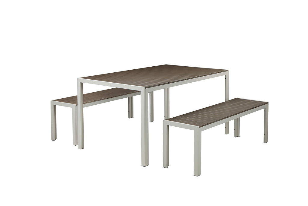 Pangea Home Breeze 3 Whtgry Dining Set, Grey