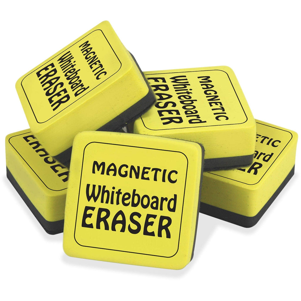 The Pencil Grip, Tpg355, Magnetic Whiteboard Eraser, 12 / Pack, Yellow