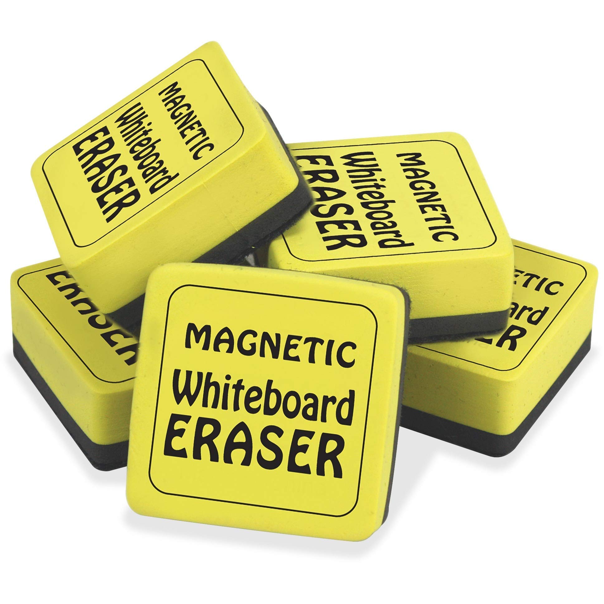 The Pencil Grip, Tpg355, Magnetic Whiteboard Eraser, 12 / Pack, Yellow