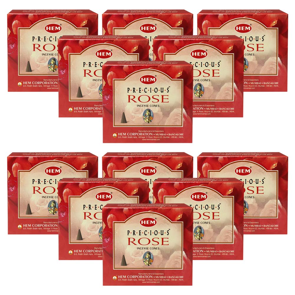 Precious Rose Incense Cones And Cone Incense Burner Bundle Insence Insense Hem Incense
