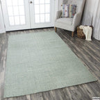Rizzy Home | Tw2922 | Twist Collection | Wool Area Rug | 9' X 12' | Blue/Off White Chevron