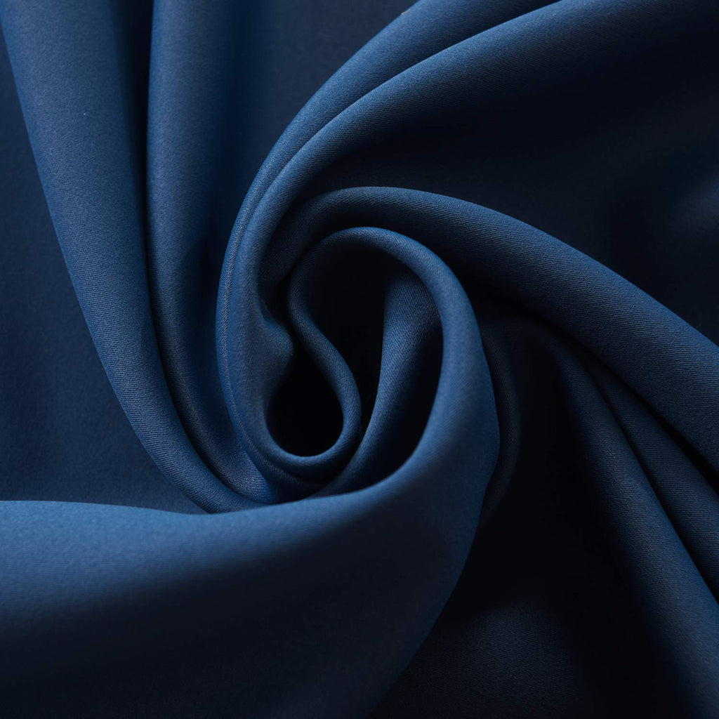 Rose Home Fashion Rhf Blackout Thermal Insulated Curtain - Antique Bronze Grommet Top For Bedroom 52W By 84L Inches- Navy
