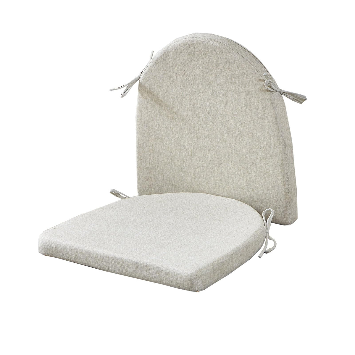 18X18 Inch Chair Cushions For Dining With Tie Washable Cover,Set Of 2 Beige