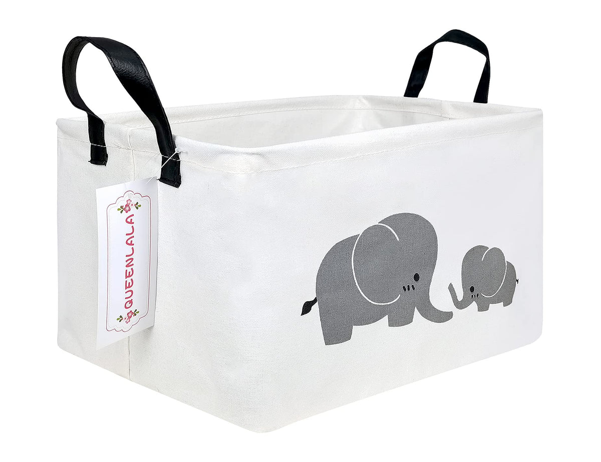 Queenlala Rectangular Laundry Hamper/Foldable Nursery Laundry Basket For Organizing/Storage Bin Baskets/Children Toy Office Bedr