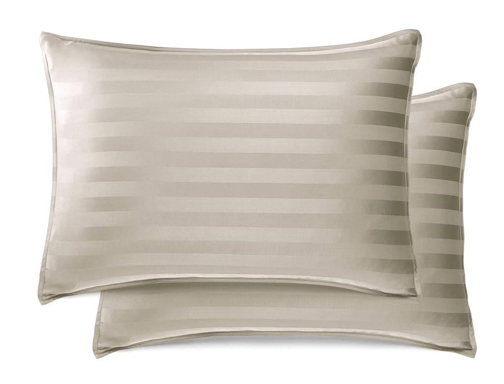 Pure Bamboo Queen Pillowcase 2Pc Set - Genuine 100% Organic Viscose Derived From Bamboo, Luxuriously Soft & Cooling, Double Stit
