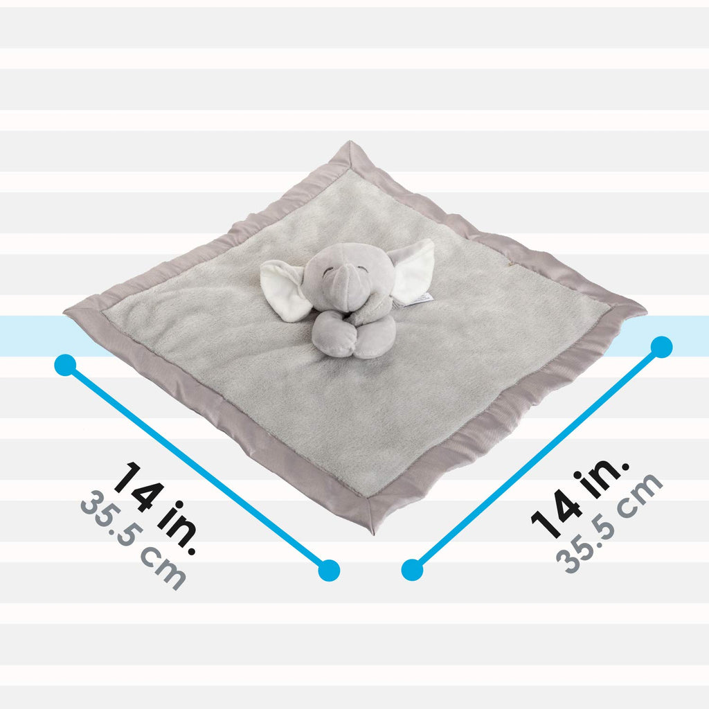 Kids Preferred Carter's Elephant Plush Stuffed Animal Snuggler Blanket Gray Polyester 14 Inch