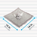 Kids Preferred Carter's Elephant Plush Stuffed Animal Snuggler Blanket Gray Polyester 14 Inch