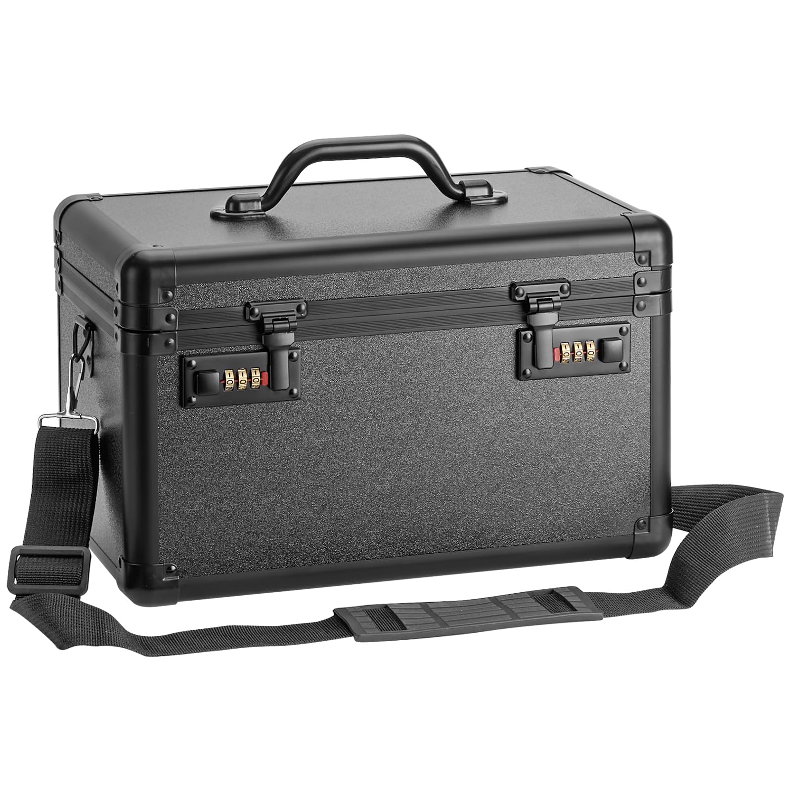 Vilcjson Combination Lock Box - 15.1X8.7X9.4 Inch - Security Lock Boxes For Medicine, Locking Storage Box For Personal Items Pas