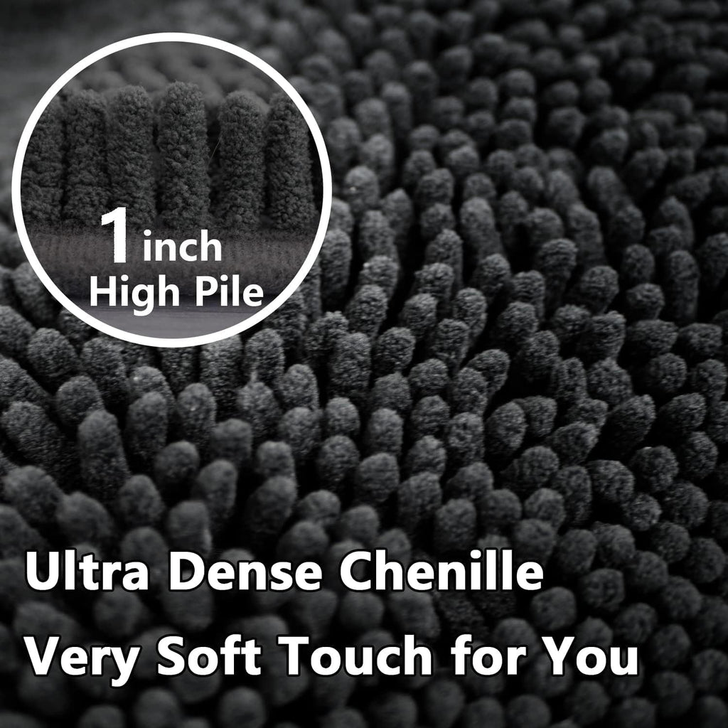 Flotstiga Bathroom Rugs Chenille, Extra Thick And Absorbent, Non-Slip, Machine Washable, Dry Quckily, Soft Cozy Plush, Used Unde