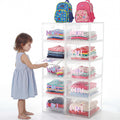 Acellegic 10 Shelf Weekly Clothes Organizer for Kids, Clear Drawer Bins