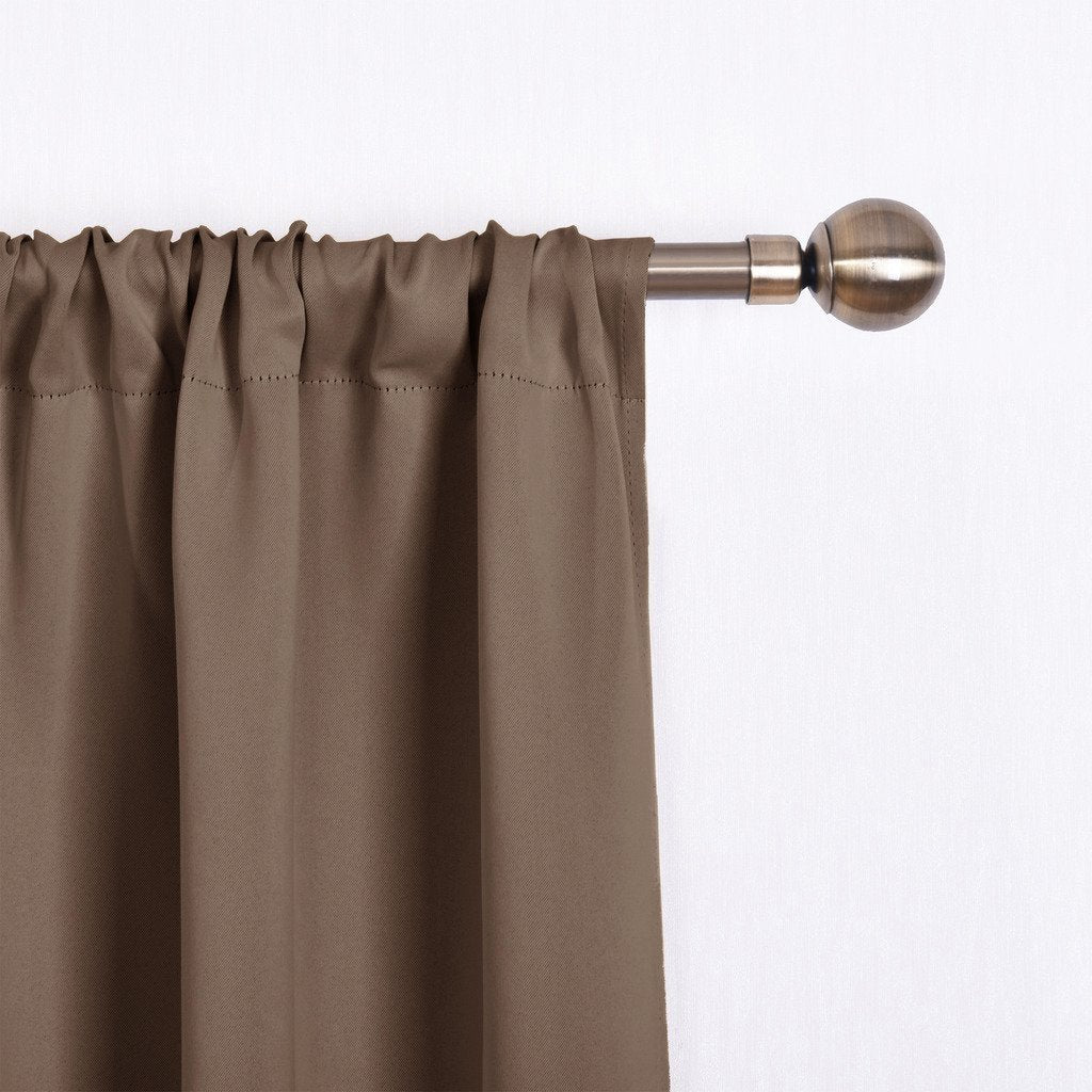 Nicetown Balloon Shade Blackout Curtain - Thermal Insulated Tie Up Window Blind For Small Window/Bedroom (Cappuccino, Rod Pocket