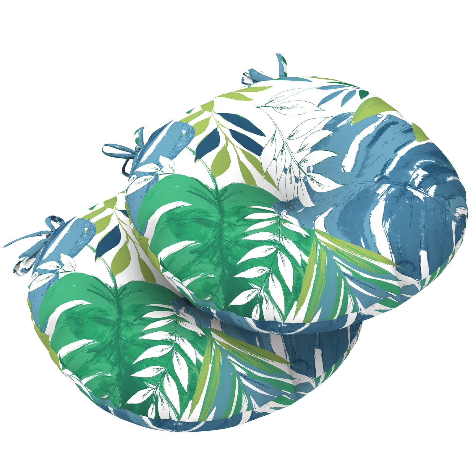 Lvtxiii Outdoor Seat Cushions All Weather Patio Chair Pads With Ties, Comfortable Round Bistro Chair Cushions For Home And Patio