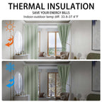 Jiuzhen Blackout Curtains For Bedroom?Thermal Insulated,Noise Reducing Room Darkening Privacy Rod Pocket Drapes For Living Room, Set Of 2 Panels With Tiebacks, 42 X 54 Inch Long, Light Green