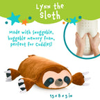 Memory Mates Lynn The Sloth Memory Foam Pillow Plush,15    Stuffed Animal