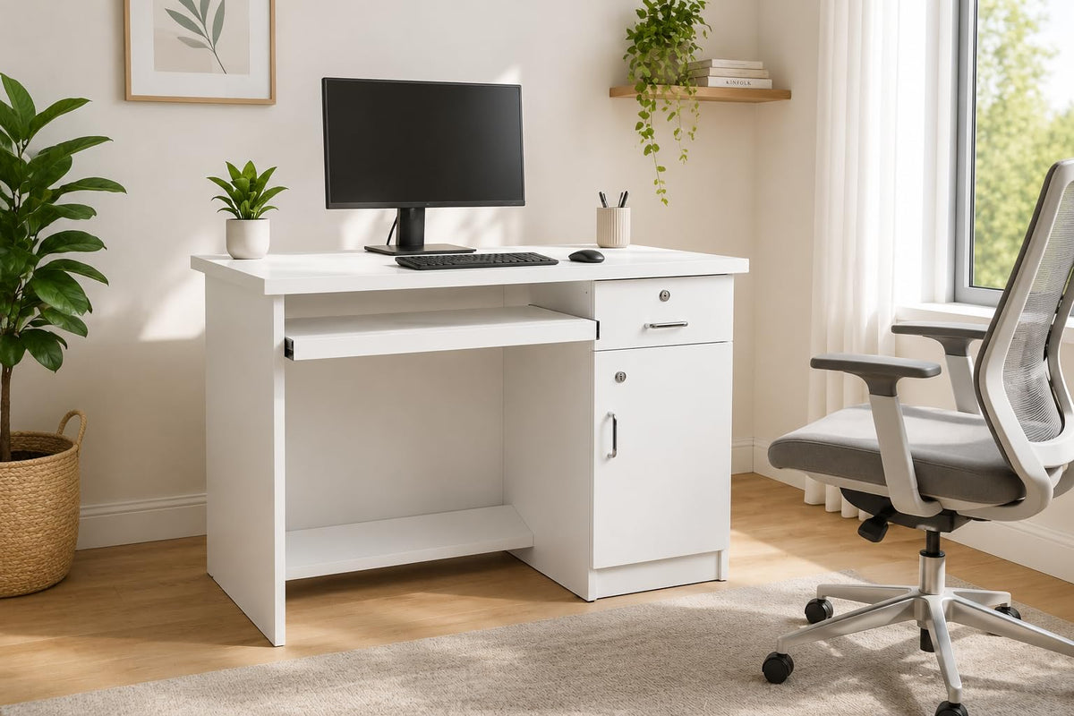 Furnistiq Computer Table For Home Pc | Study Table For Home, Office Desk Workstation Table | Laptop Table For Home Office | Wood