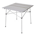 Stansport Aluminum Slat Table, 27.5 x 27.5 x 27.5, White