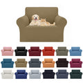 2025 New Stretch Chair Sofa Slipcovers Couch Cover For 1 Seater Furniture Protector Sofa Covers With Elastic Bottom Jacquard Fabric Small Checks For Pets, Kids - Tan