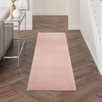 Nourison Essentials Solid Contemporary Pink, Runner Rug, 2' X 6'