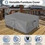Outdoorlines Outdoor Waterproof Patio Table Furniture Set Covers - Square Couch Sectional Cover Outside Weatherproof Patio Furniture Covering For Deck, Lawn And Backyard 74' L X 74' W X 28' H, Grey