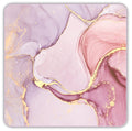 Square Mouse Pad, Premium Mouse Pad, Square Waterproof Mouse Pad, Non-Slip Rubber Base Mouse Pad 9X9 Inches (Pink Marble)