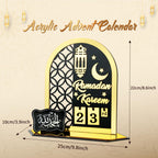 Ramadan Advent Countdown Calendar Acrylic: Ramadan Decorations For Home Eid Mubarak Table Decor, 30 Days Countdown Calendar 2024