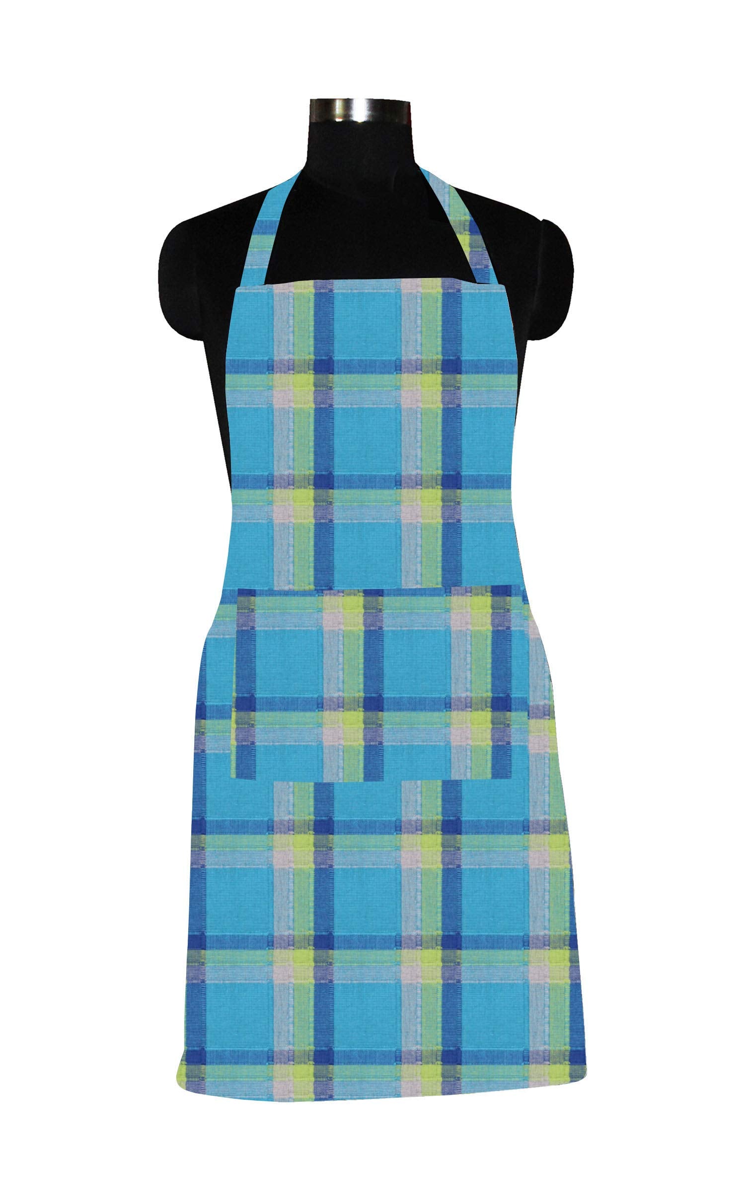 Airwill Cotton Kitchen Cooking Aprons (IDob Blue)