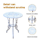 JARDIN DE CENTENNIAL Patio Bistro Set Cast Aluminum Rose White