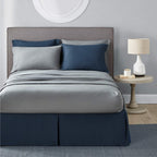 Bedsure Navy Full Size Bed In A Bag - 7 Pieces Reversible Comforter Set Full Bed Set With Comforters, Sheets, Pillowcases & Sham