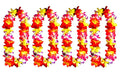 ALIMITOPIA Hawaiian Hula Leis Dance Wreath Garland Artificial Flowers Fabric Neck Loop for Luau Party Costumes (Multicolor;4pcs)