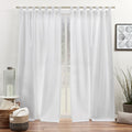 Exclusive Home Loha Tuxedo Tab Top Curtain Panel Pair, 54''x84'', Winter White