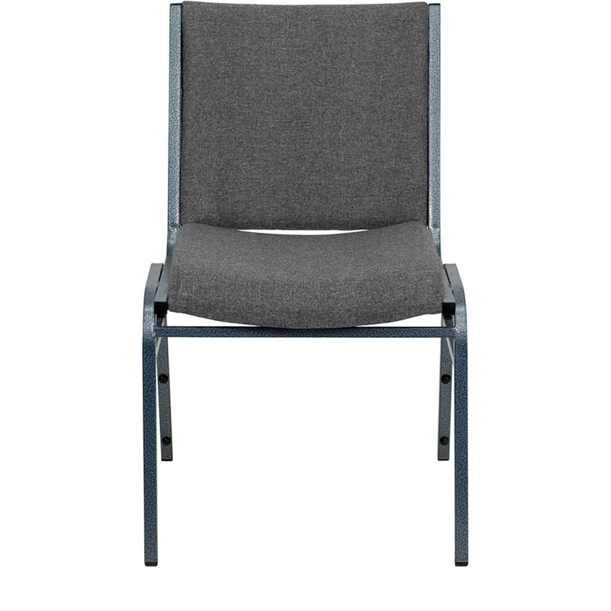 Flash Furniture Hercules Series Heavy Duty Gray Fabric Stack Chair With Ganging Bracket