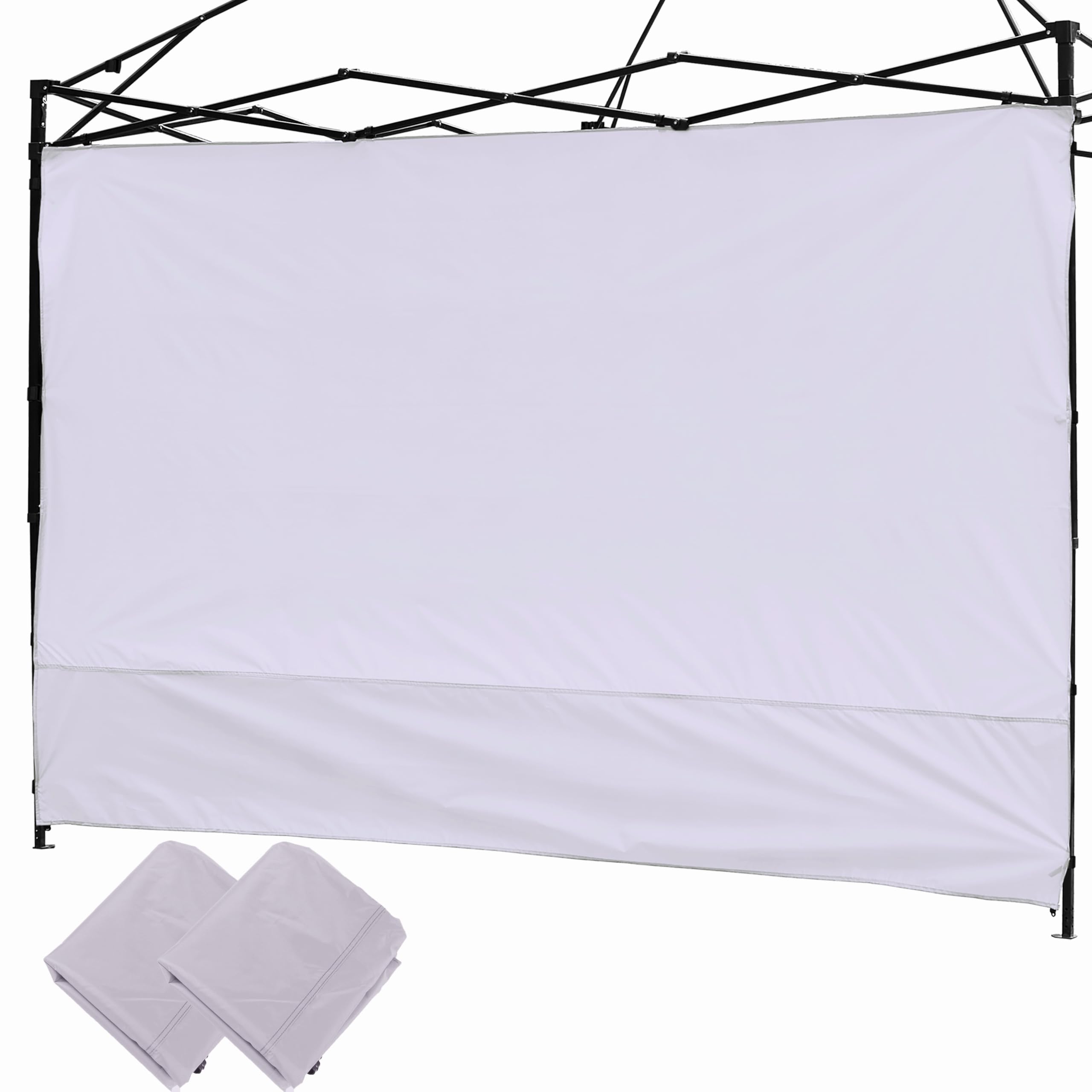 Canopy Sunwall, Instant Canopy Sunwall 10Ft X10Ft, Sidewall For Pop Up Canopy Tent, 2 Pack Sidewalls Only, White