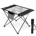 SUNNYFEEL Outdoor Folding Table | Lightweight Mesh Compact Camping Table, Roll Up Top 2 People Portable Camp Tables with Carry B