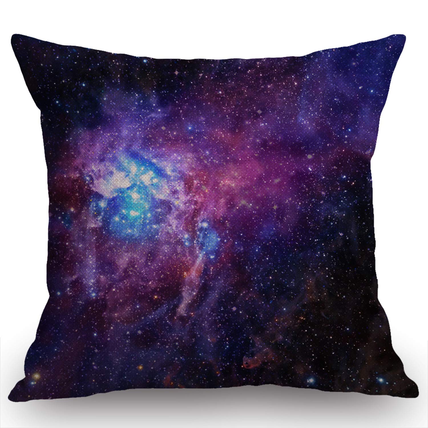 Swono Throw Pillow Cover Galaxy Decorative Pillow Cases Home Decor Square 18X18 Inches Pillowcases