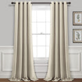 Lush Decor Insulated Grommet Blackout Window Curtain Panels, Pair, 52' W X 84' L, Neutral - Classic Modern Design - Chic Windo
