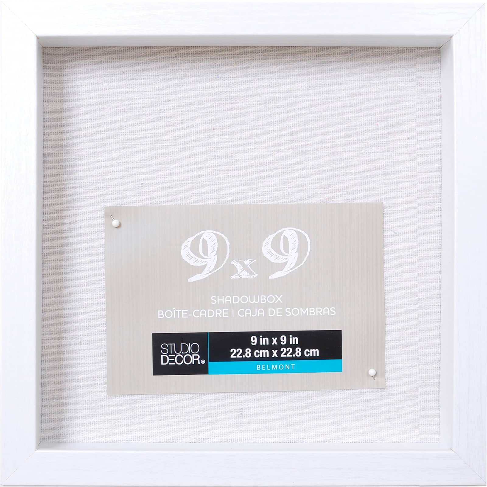 White Belmont Shadow Box by Studio D  cor