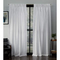 Exclusive Home Loha Light Filtering Pinch Pleat Curtain Panel Pair, 84'' Length, Winter White