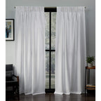 Exclusive Home Loha Light Filtering Pinch Pleat Curtain Panel Pair, 84'' Length, Winter White