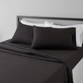 Amazon Basics - 4-Piece Microfiber Lightweight Breathable Bed Sheet Set, Super Soft Easy Care, 14 Deep Pockets, Full, Black, S