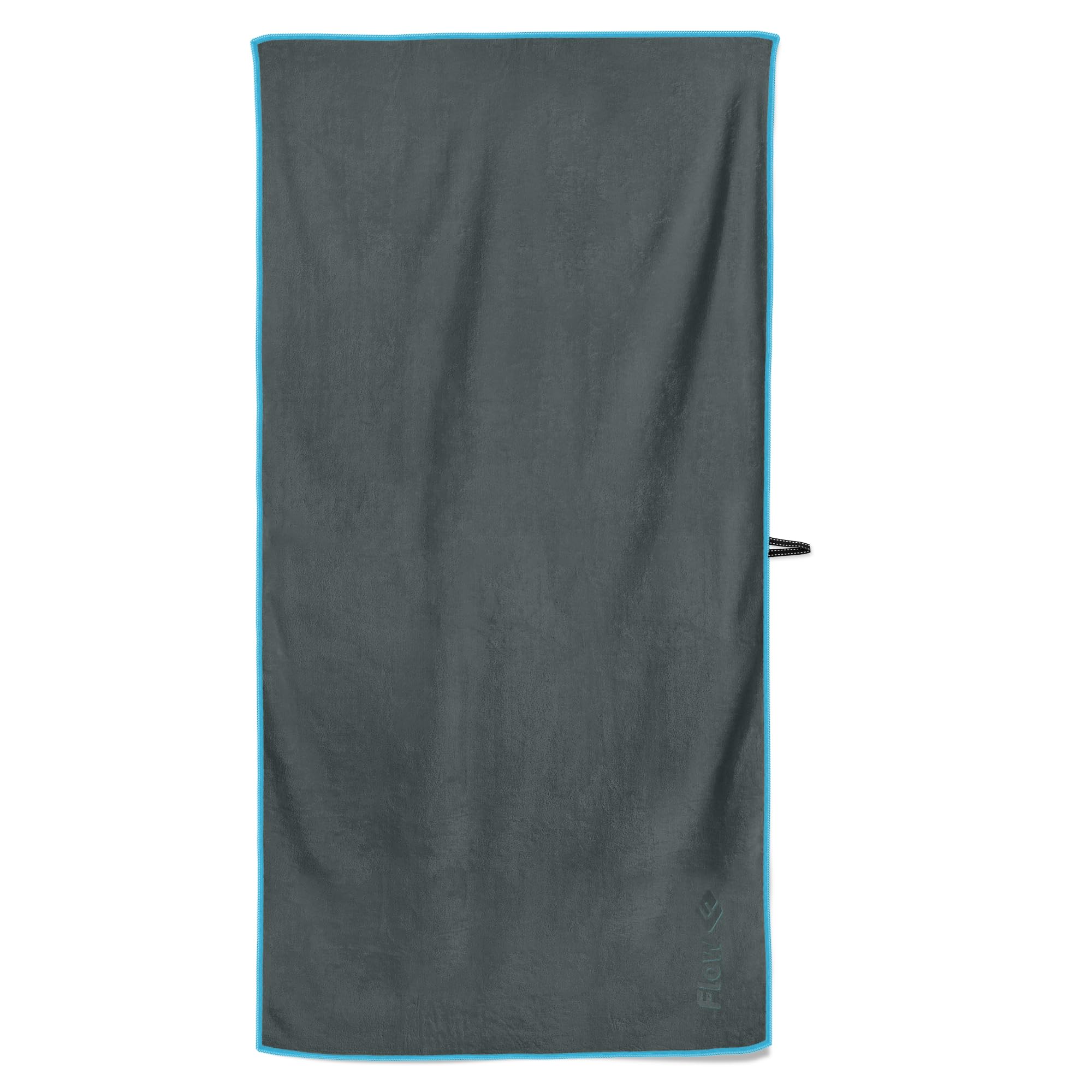 Flow Swim Gear Hydro Sport Towel Microfiber Quick Dry Gray Large 60" x 30"