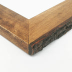 Ikeree 8X8 Picture Frames With Bark Edges, Rustic Wood Photo Frame For Tabletop Or Wall Display, Natural Brown