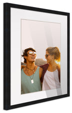 5.5X8.5 Frame Black Wood With White Mat | 8.5X11 Frame Matted To 5.5X8.5 | Display Your Print Under Uv Acrylic Shatter Guard Fro