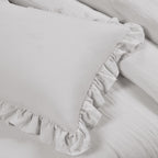 Lush Decor Reyna Ruffle Daybed Set - 6 Piece Cozy Ruffled Bedding Set - Timeless Elegance And Comfort - 68'' W X 92'' L, Light G