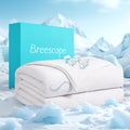 Breescape Cooling Comforter Throw Size - Blendtek Q-Max>0.46 Tech, Breathable Blanket For Hot Sleepers & Night Sweats Relief, Pr