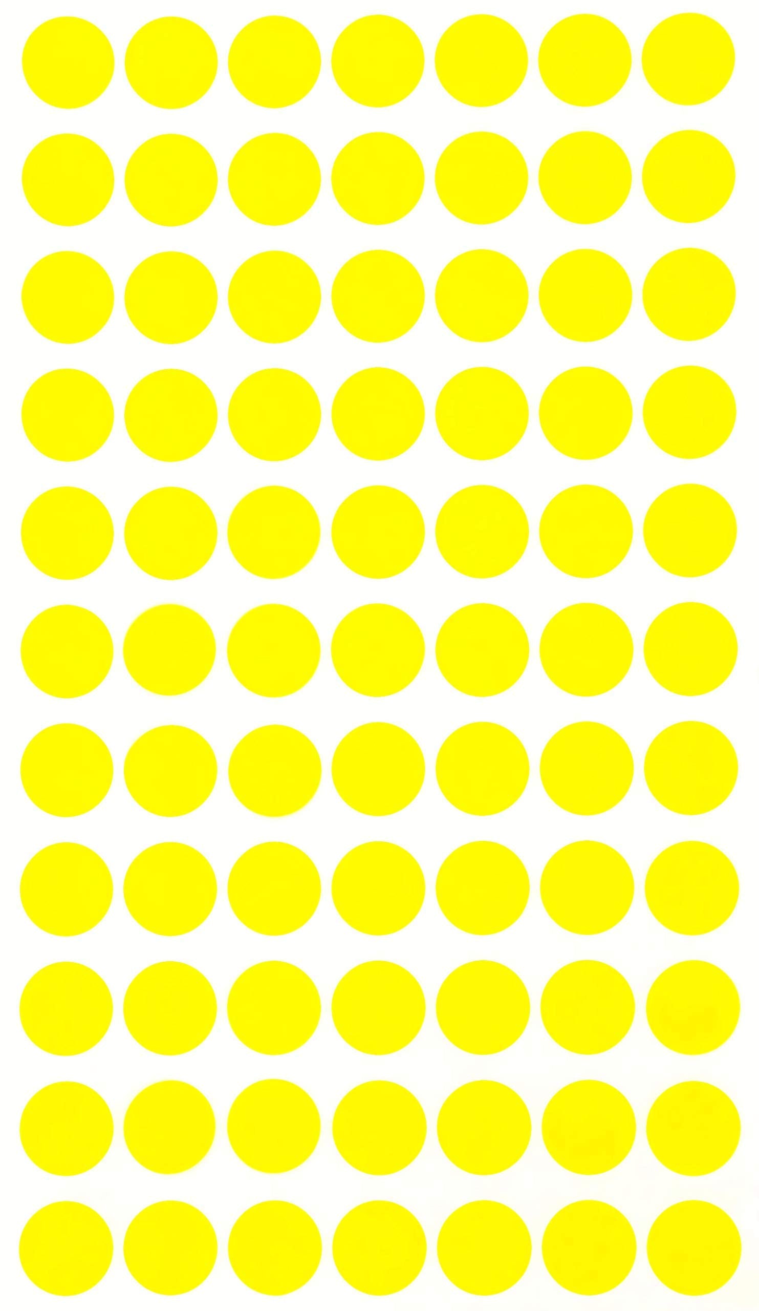 Round Stickers 15Mm Neon Yellow Label - Easy To Remove Labels 1.5Cm (Approximately 5/8) - 770 Pack